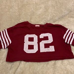 Cropped jersey shirt